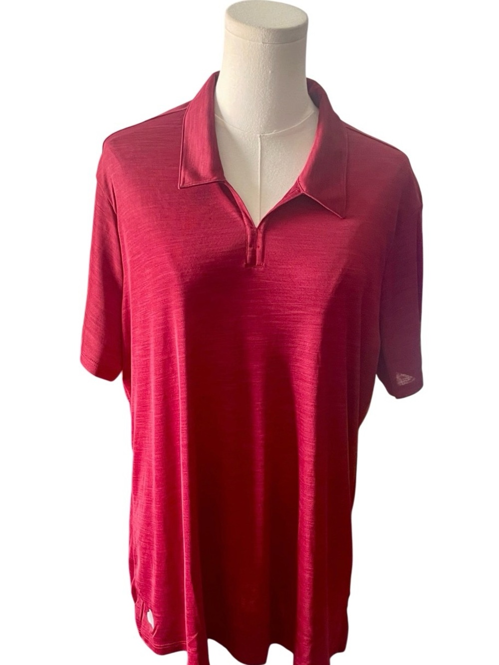 Adidas Women’s A403 Mélange Golf Polo 2XL NWT Burgundy - Picture 3 of 12
